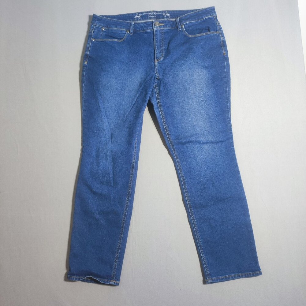 Christopher & Banks jeans women's size 16P indigo blue colour Modern Fit Petite